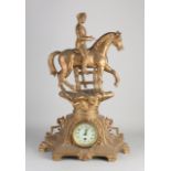 Gold-plated mantel clock, 1800