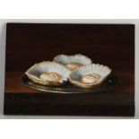 C. Cornelisz, Still life with oysters on a tin plate