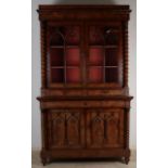 Mahogany display case top cabinet, 1840