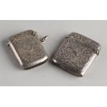 2 silver matchboxes