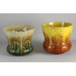 Two Majolica flower pots, 1910