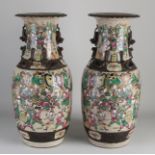 Two antique Chinese vases H 45.5