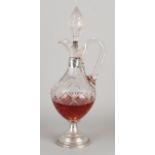 Decanter with silver mount