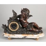 French mantel clock with putti, 1890