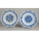 2 Delft dishes, Ø 23.5 cm.