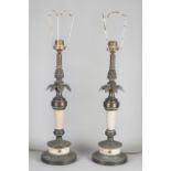 Two antique lamp bases, 1910