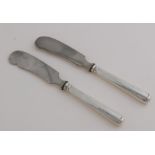 Set butter knives with silver