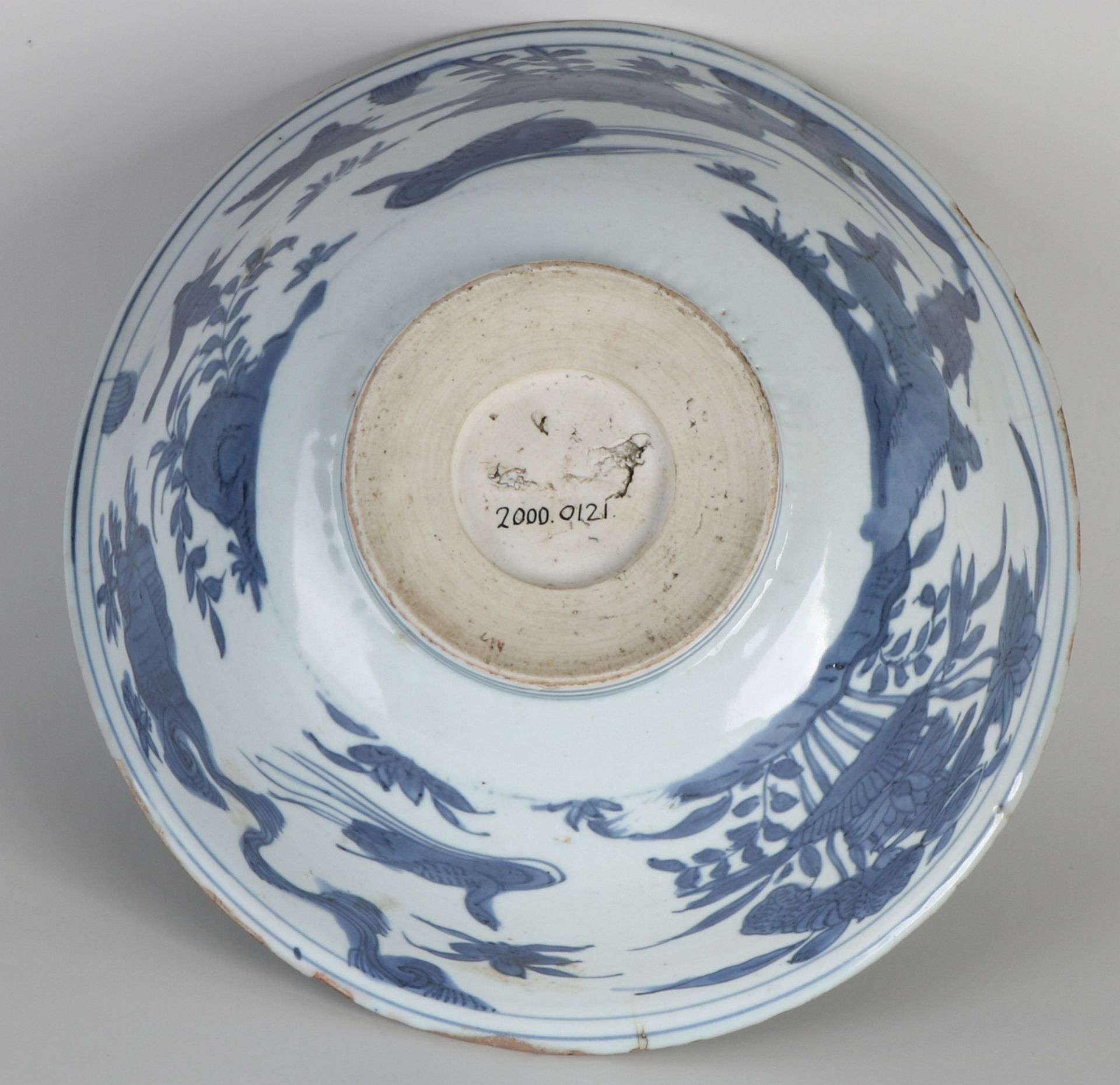 Rare large Chinese bowl Ø 22.5 cm. - Image 3 of 3