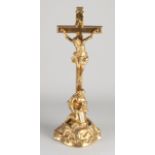 Gilded wooden crucifix