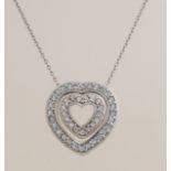 Silver necklace with heart pendant