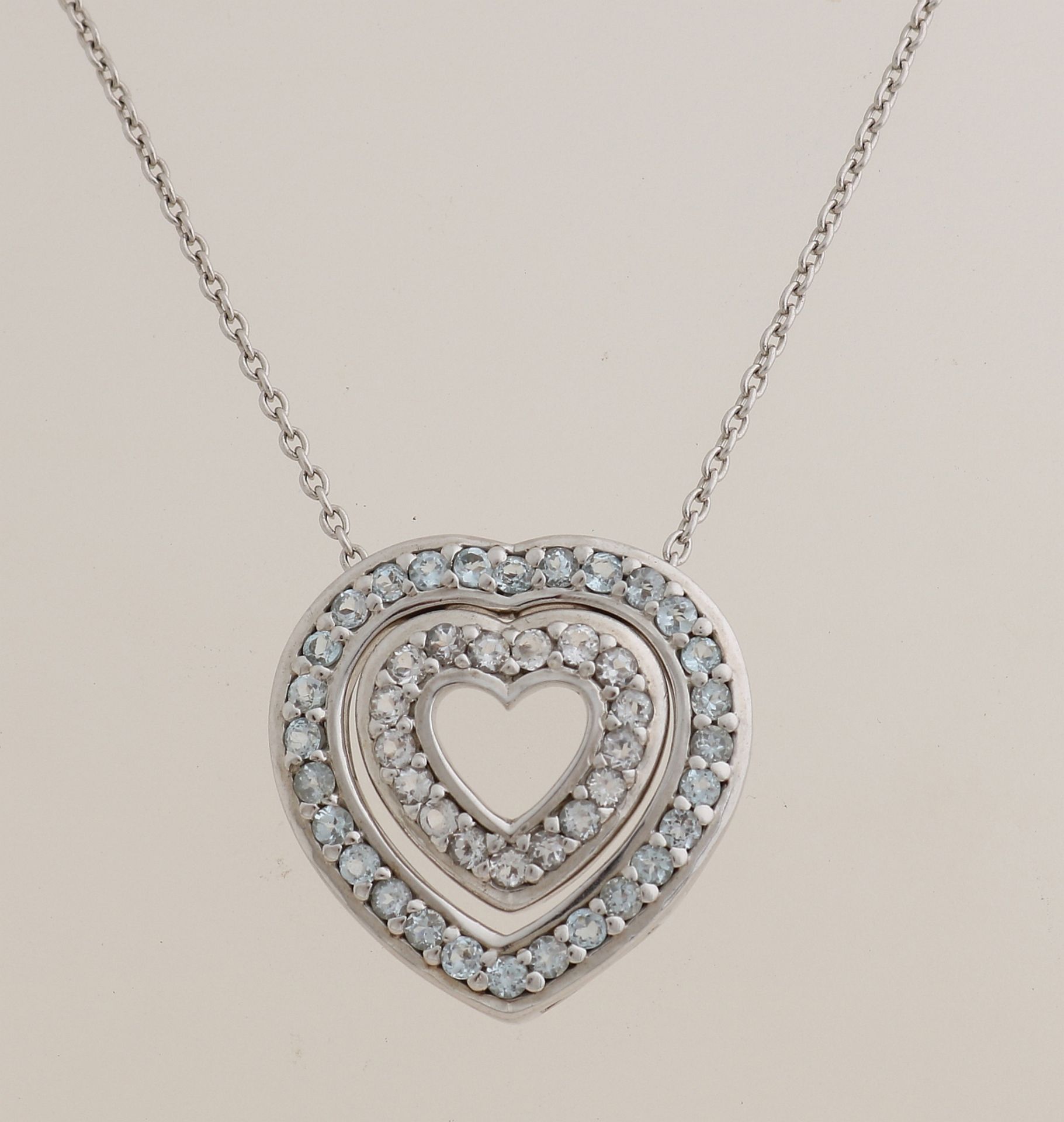 Silver necklace with heart pendant