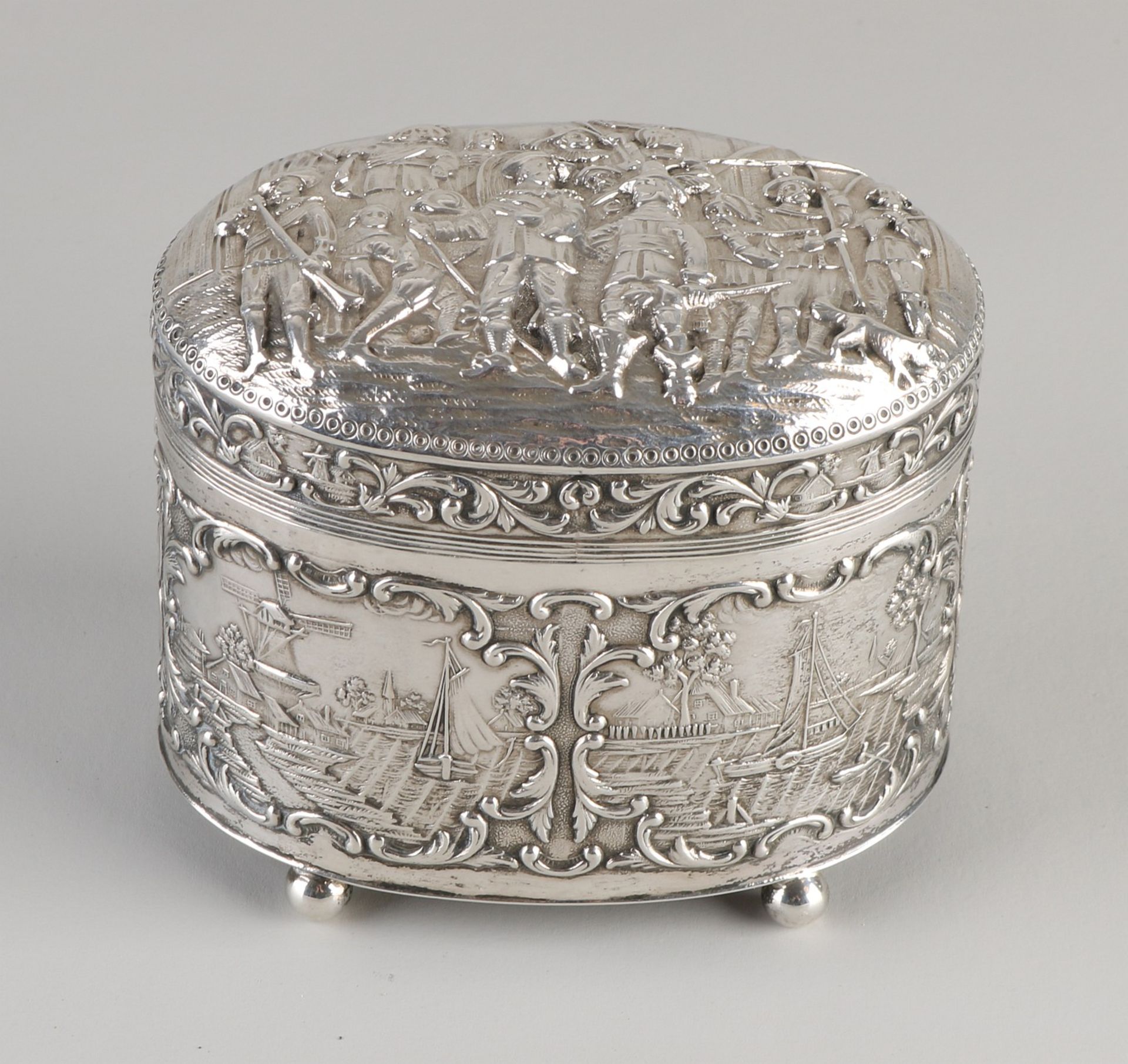 Silver tea box