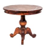 Round teak table