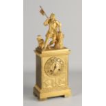 Fire-gilded mantel clock