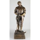 Bronze figure, Man with scythe