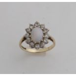 Ring with opal