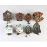 Lot with eight mini clocks