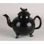 Black porcelain teapot