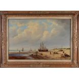 AL Perk Fecit, Beach scene with fishing boats