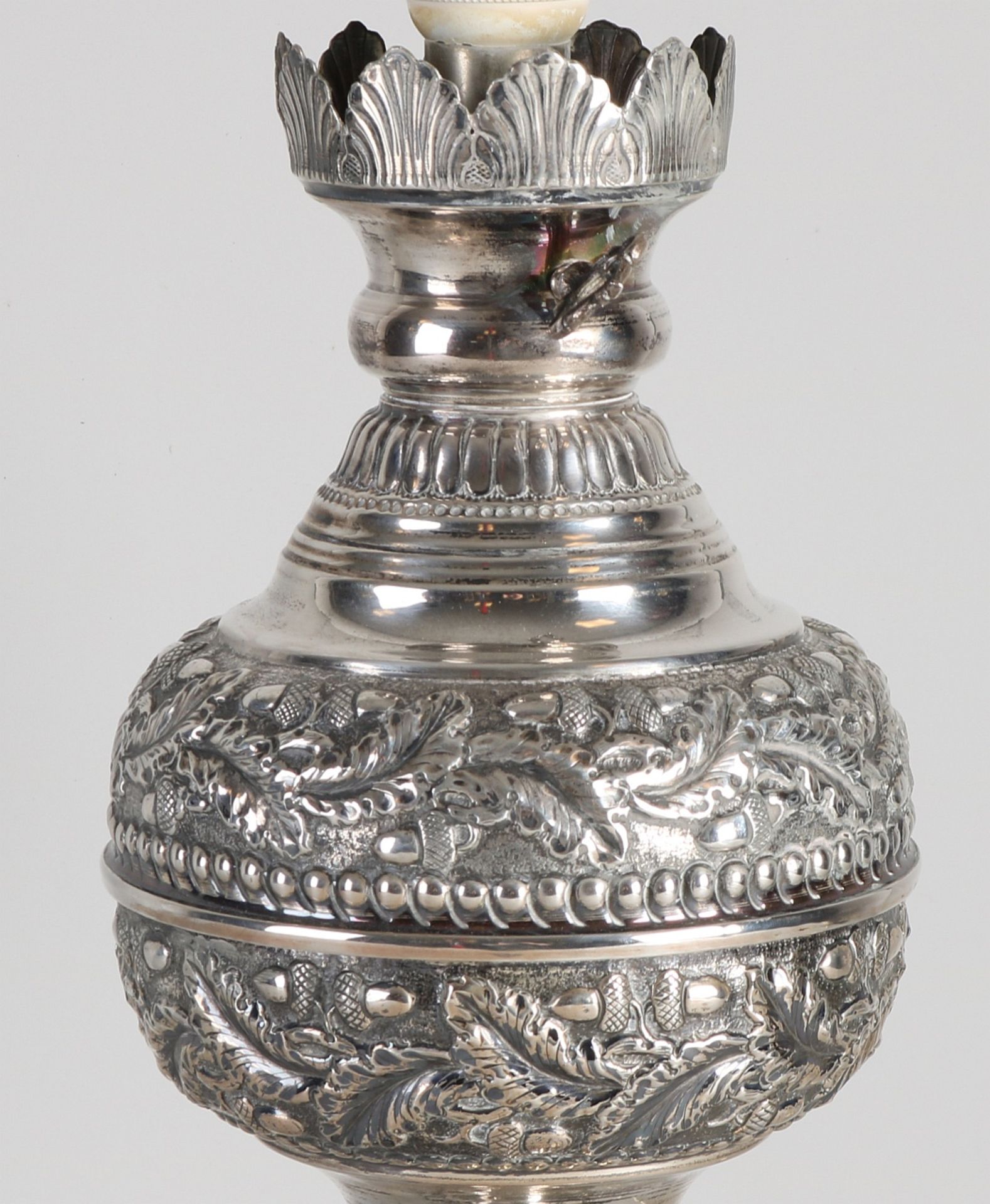 Silver lamp base - Image 3 of 3