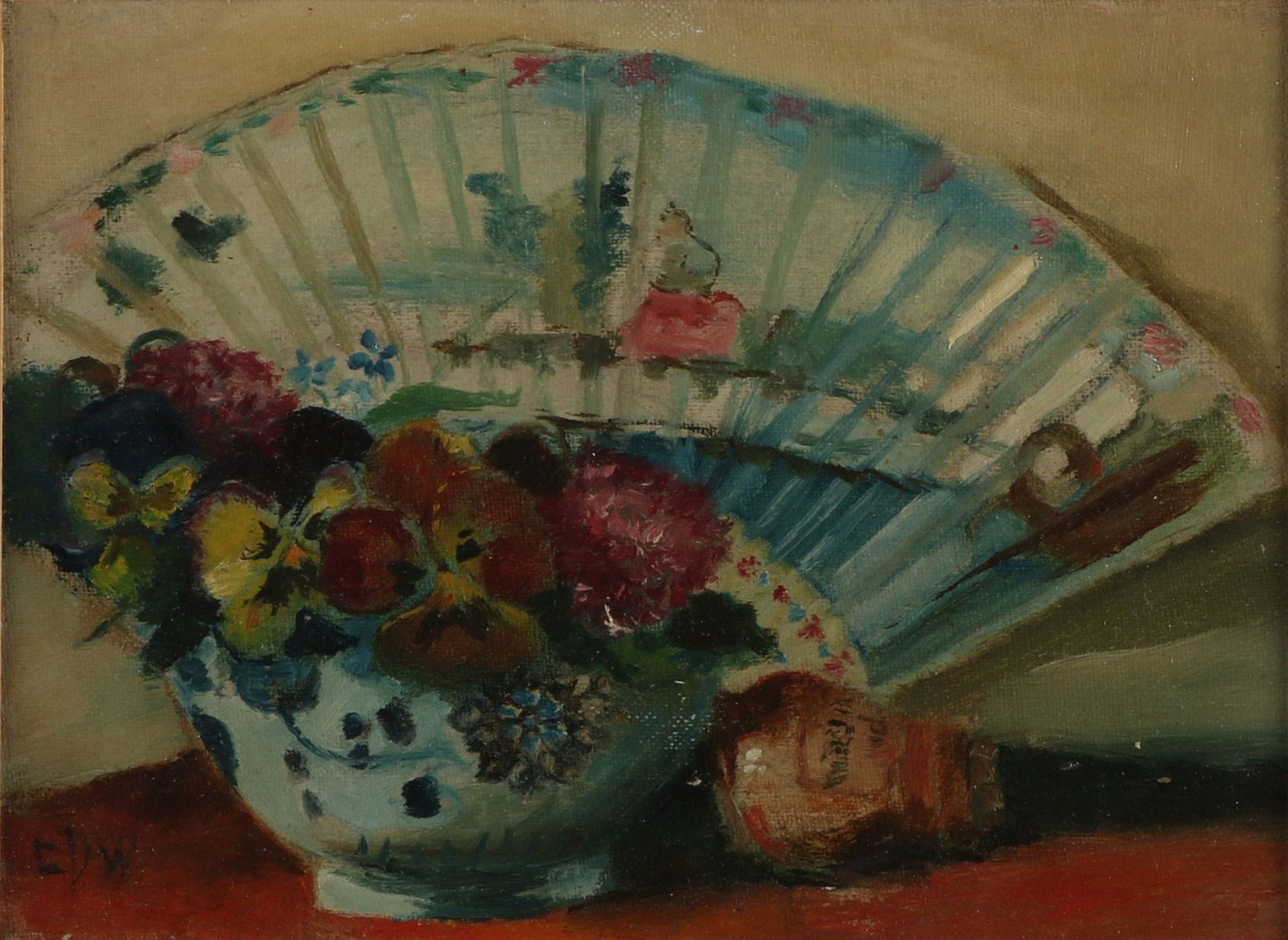 Monogram CDW, Still Life with Chinese Bowl and Fan - Image 2 of 2