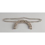 Silver bag bracket with chain