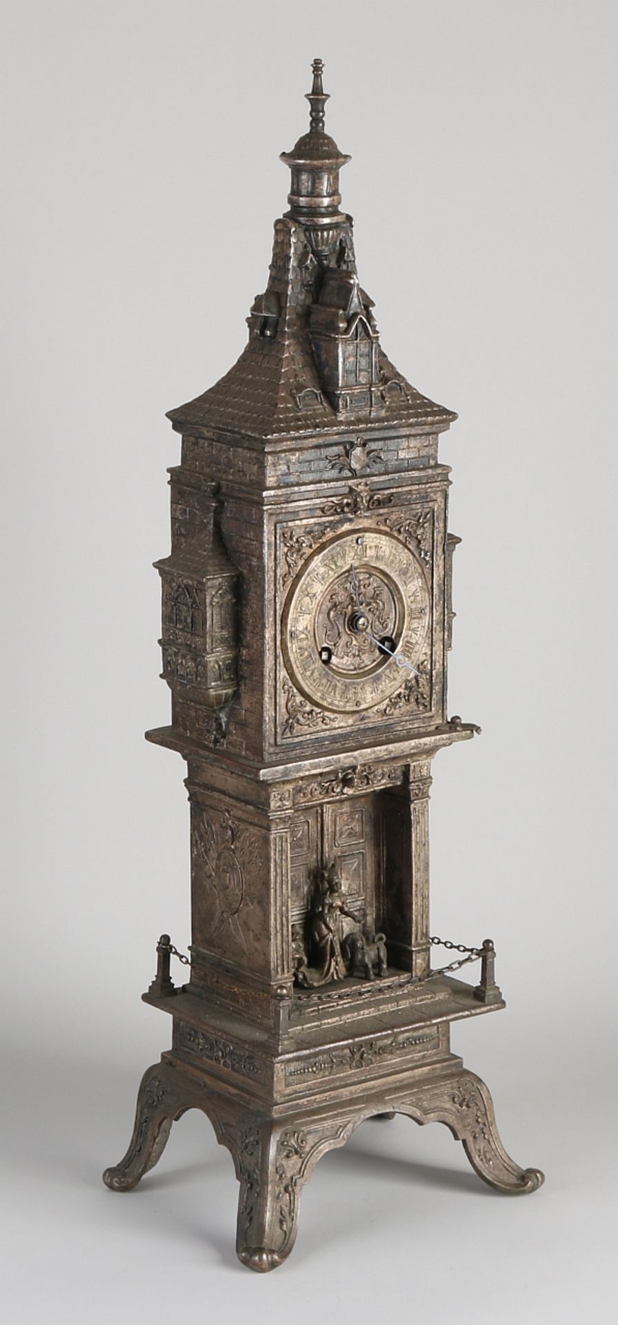 Antique French tower clock, 1900