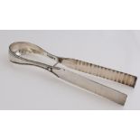 Silver asparagus tongs