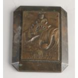 Commemorative plaque of bronze