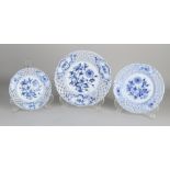 Three Meissen plates