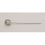 White gold tie clip with diamond