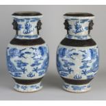 Set of Chinese vases, H 34 cm.