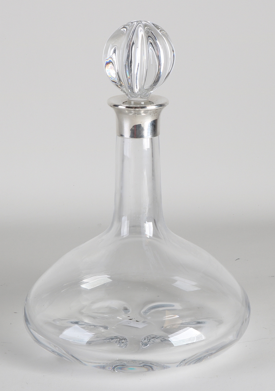 Ship's carafe with silver