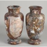 Two marble vases