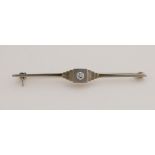 White gold brooch with diamond