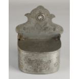 Antique pewter wall holder 1814