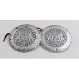 Pair of silver trouser pieces