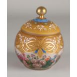 Antique glass jar with lid, 1915
