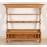 Oak wall rack