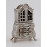 Silver miniature cabinet