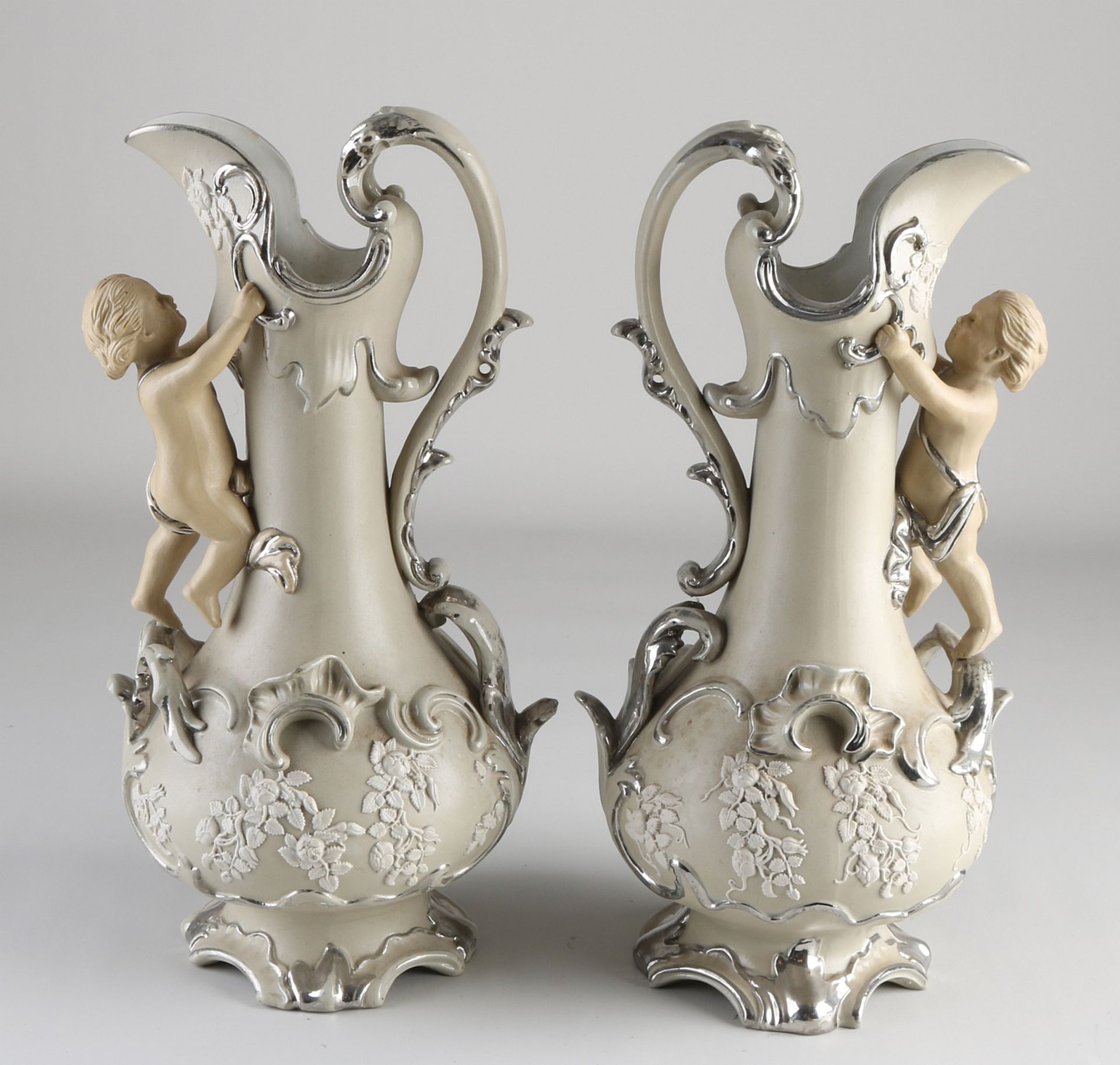 Two Villeroy & Boch jugs, 1880