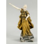 Bronze figure with ivory