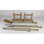 Antique 5-piece fireplace set