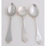 3 18th century silver spoons