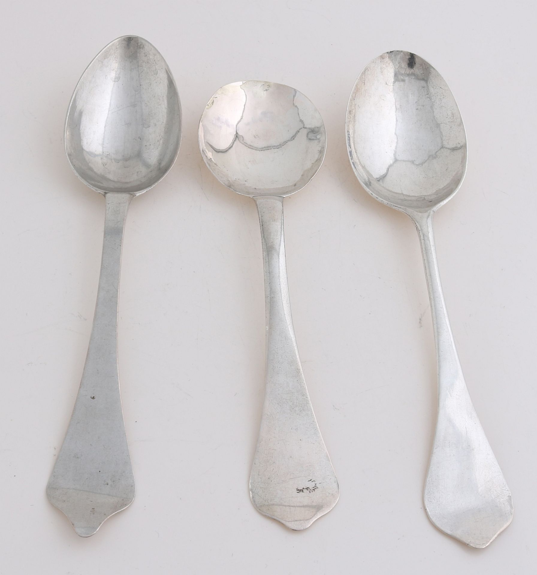 3 18th century silver spoons