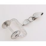 Silver clew holder & skirt hook