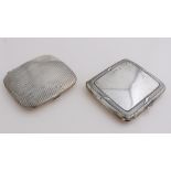 2 Silver cigarette cases