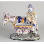 Fayence figure, Mule with wife