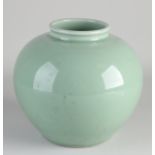 Chinese celadon vase, Ø 19 cm.