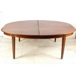 Large solid mahogany oval pull-out table